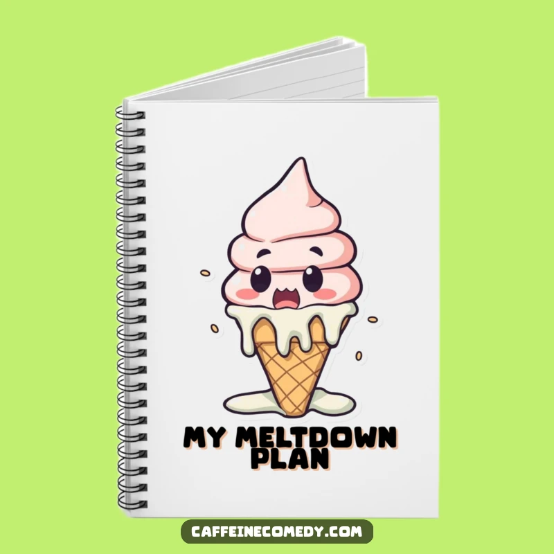 Funny Kawaii Ice Cream Melting Notebook: Capture Ideas with Hilarious Flair