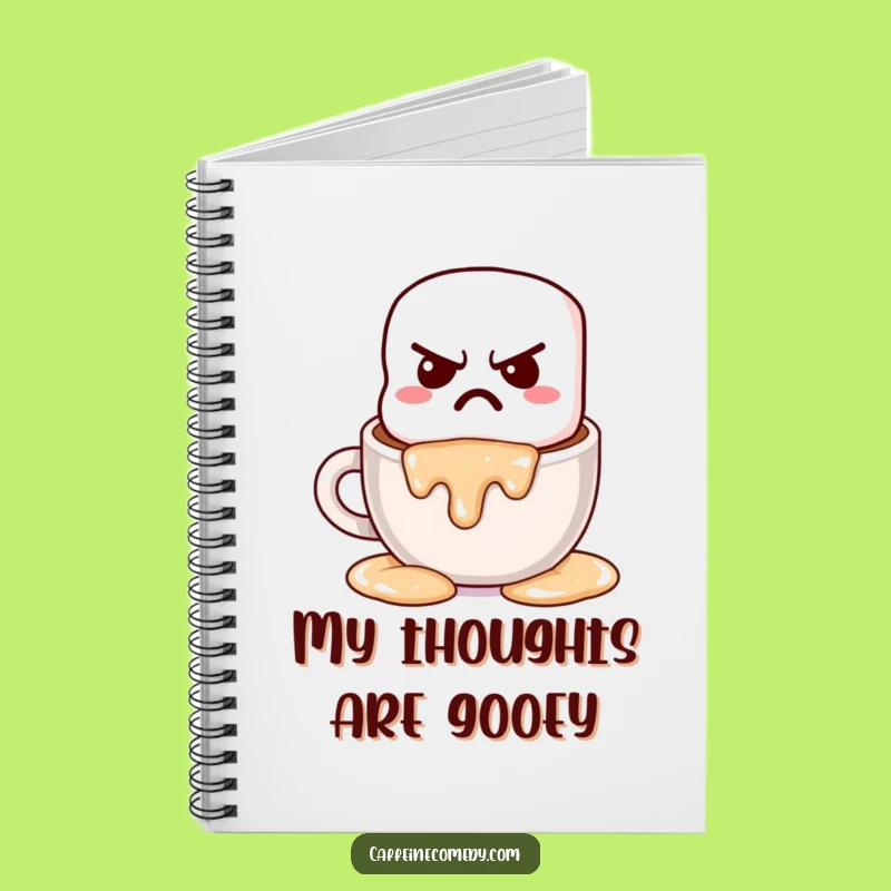 Funny Grumpy Marshmallow Hot Chocolate Notebook: Jot Down Your Sighs, Perfect Creative Funny Gift