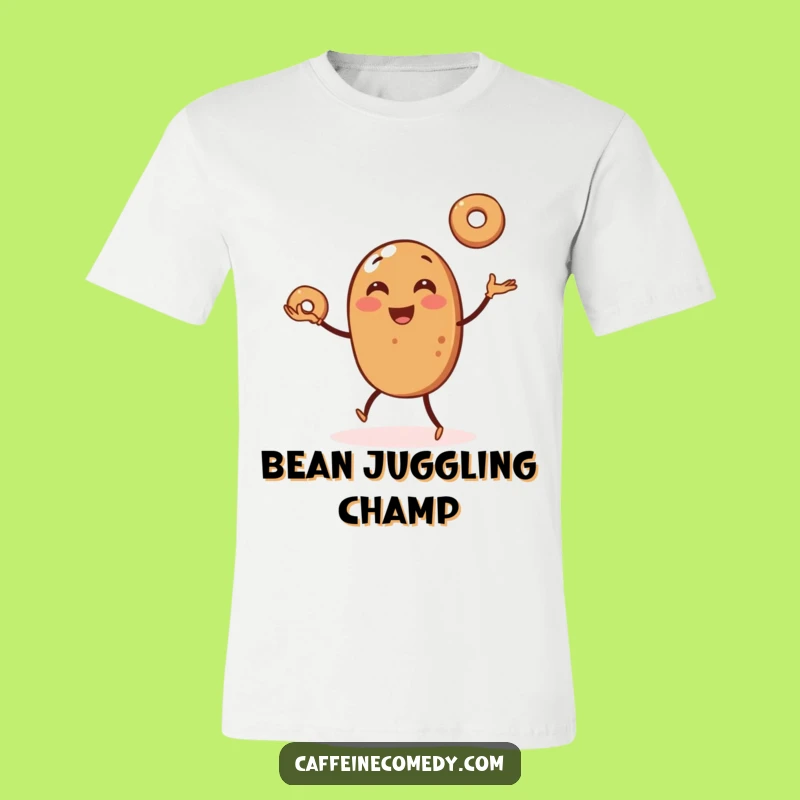Funny Coffee Bean Juggling Bagels T-Shirt - Hilarious Gift for Foodie Friends!