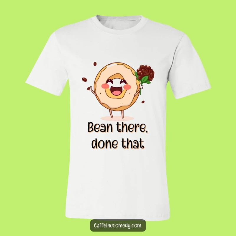 Funny Donut Hole Coffee Bean Bouquet Tee: Wear Your Caffeinated Joy