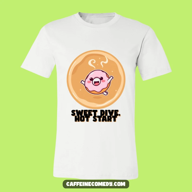 Funny Kawaii Donut Latte Leap T-Shirt: Wear Your Love for Coffee and Sweets