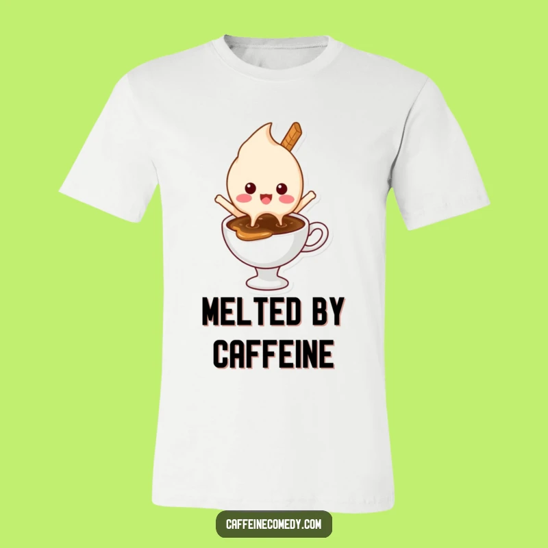 Funny Melting Ice Cream T-Shirt - A Hilarious Coffee Lover's Dream Gift