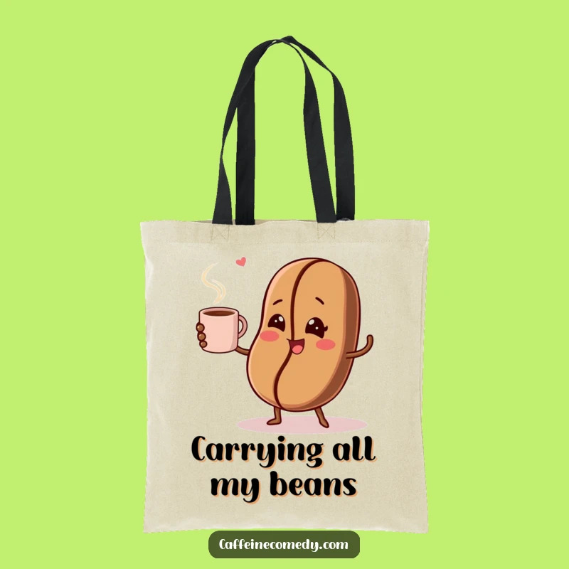 Funny Coffee Bean Juggling Tote Bag - Carry Your Essentials with a Smile!