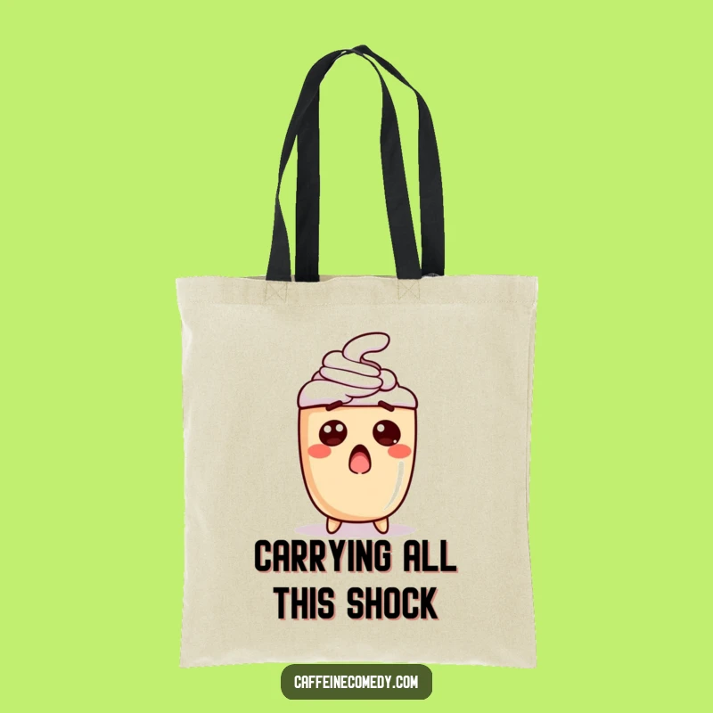 Funny Surprised Latte Tote Bag: Carry Your Essentials with Shocking Style