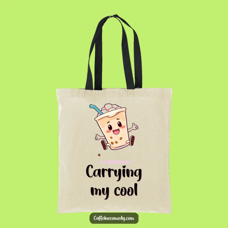 Funny Iced Coffee Kickflip Tote Bag: Carry Your Cool Vibe, Perfect Funny Gift!