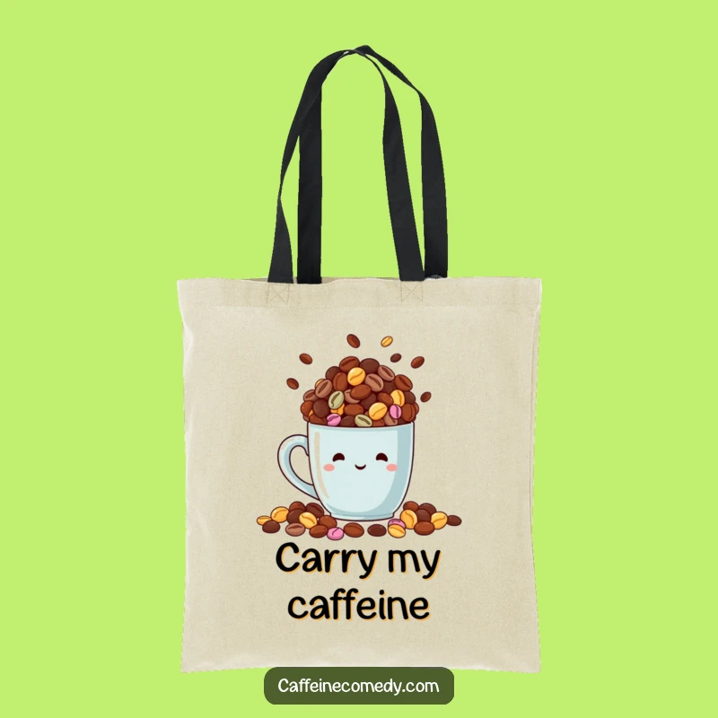 Funny Coffee Bean Tote Bag: Carry Your Coffee Love Everywhere!