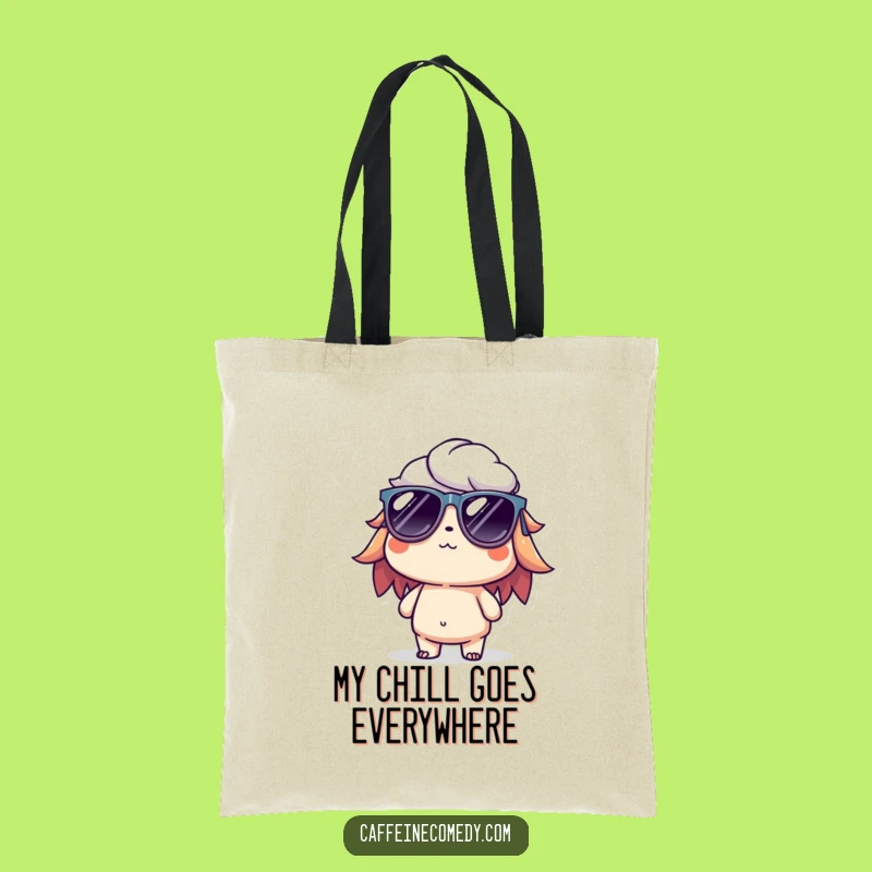 Funny Cold Brew Tote Bag: Carry Your Coolness with This Relaxed Character