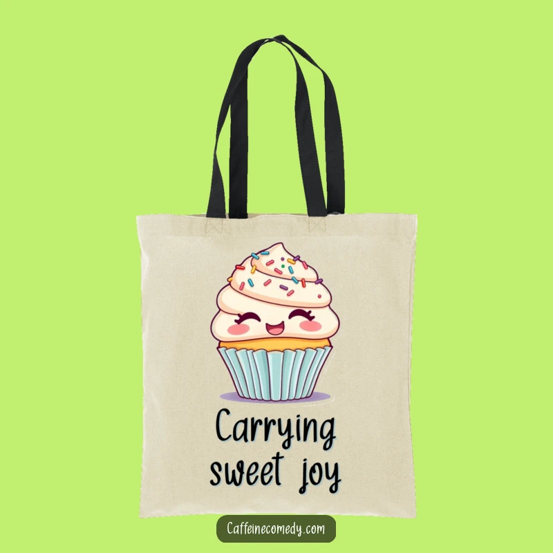 Funny Giggling Cupcake Tote Bag - Carry Your Sweetness & Smiles!