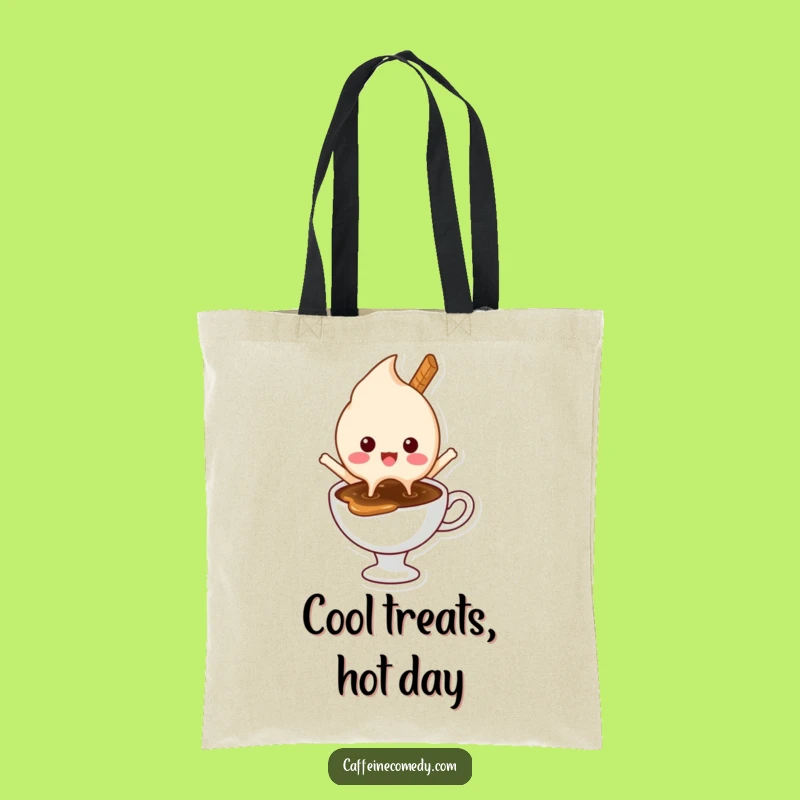 Funny Ice Cream Coffee Tote Bag - Stylish and Hilarious for Your Daily Haul