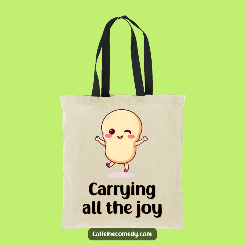 Funny Macaron Dance Tote Bag: Carry Your Essentials with This Playful Character Art, Chic Funny Gift