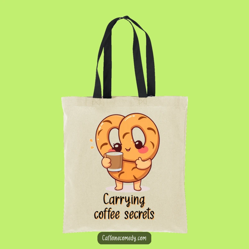 Funny Pretzel Coffee Tote Bag - Stylish and Hilarious Gift for Everyday Use