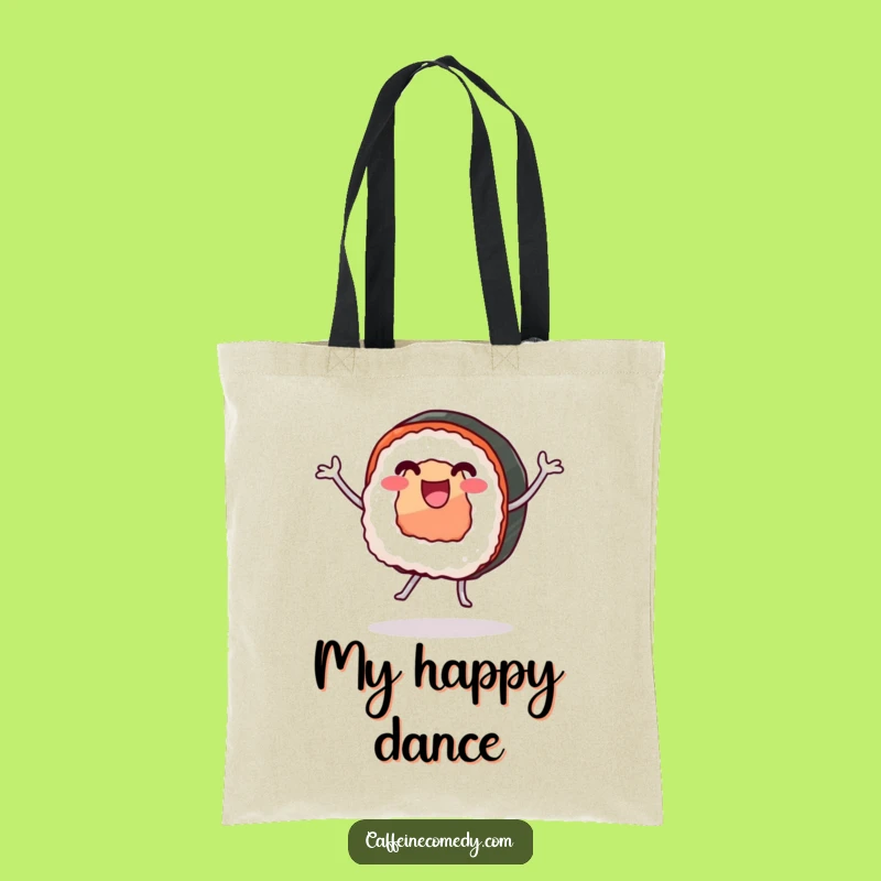 Funny Sushi Roll Dancing Tote Bag - Carry Your Fun & Food!