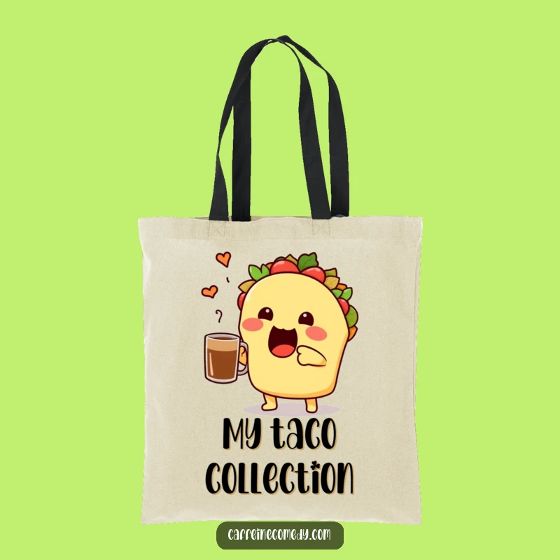 Funny Taco Market Tote: Fiesta Coffee Companion