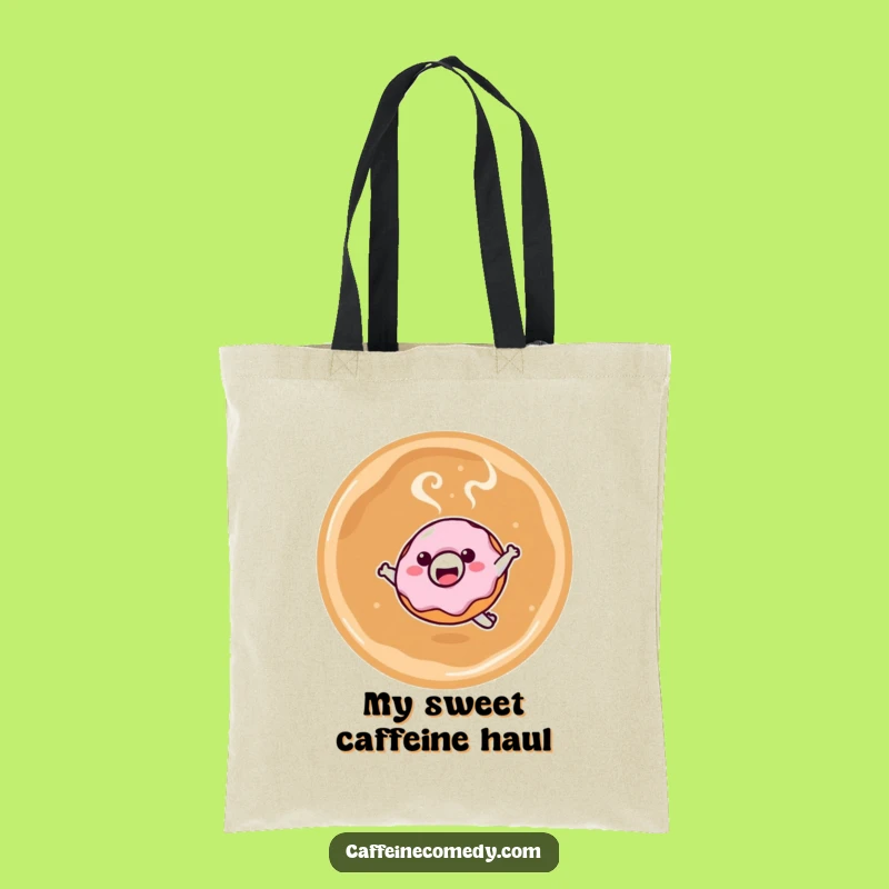 Funny Kawaii Donut Latte Leap Tote Bag: Carry Your Sweetness Everywhere