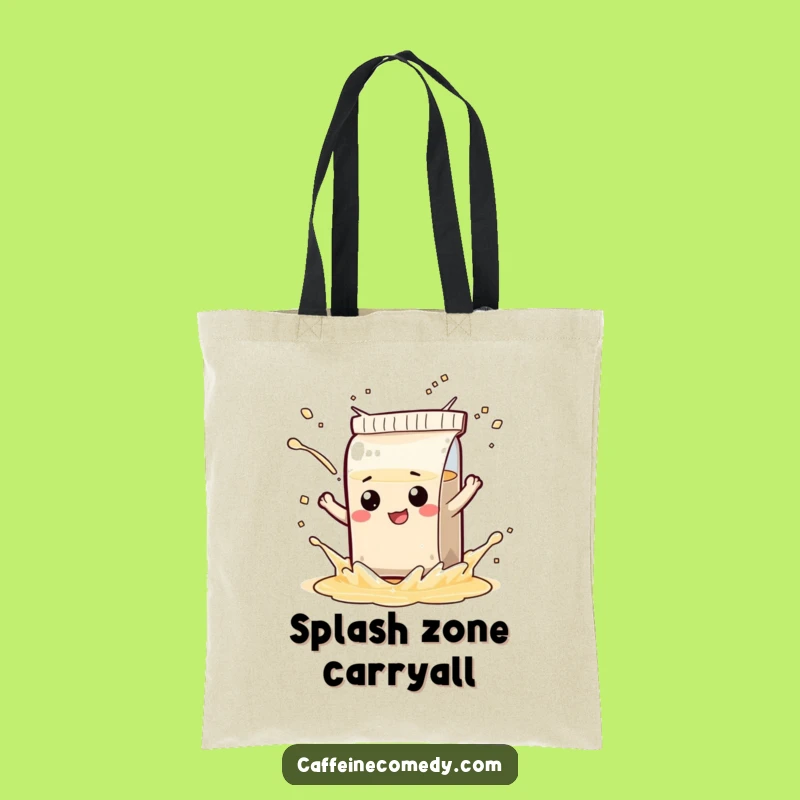 Funny Tea Bag Splashing Tote Bag - Playful Design, Practical & Hilarious Gift