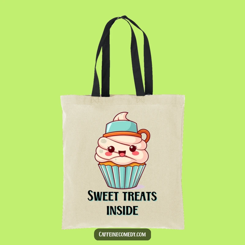Carry Your Comfort: Funny Kawaii Cupcake Tote Bag