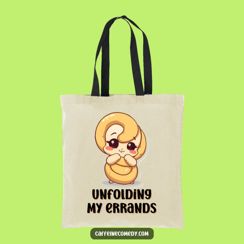 Funny Pretzel Unraveling Tote Bag: Carry Your Thoughts in Style, Chic Quirky Funny Gift